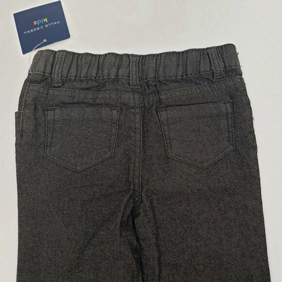 Falls Creek Kids Boys Twill Jeans Size 24 Months Black/Gray Pockets Straight Leg - Picture 4 of 5